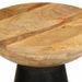Table d'appoint noir Ø37x45 cm bois de manguier massif - Photo n°5