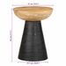 Table d'appoint noir Ø37x45 cm bois de manguier massif - Photo n°9