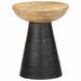 Table d'appoint noir Ø37x45 cm bois de manguier massif - Photo n°10