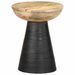 Table d'appoint noir Ø37x45 cm bois de manguier massif - Photo n°11