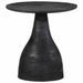 Table d'appoint noir Ø40x40 cm bois de manguier massif - Photo n°2