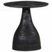 Table d'appoint noir Ø40x40 cm bois de manguier massif - Photo n°3