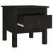 Table d'appoint Noir 40x40x39 cm Bois massif de pin - Photo n°7