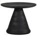 Table d'appoint noir Ø50x40 cm bois de manguier massif - Photo n°2