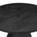 Table d'appoint noir Ø50x40 cm bois de manguier massif - Photo n°5