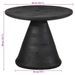 Table d'appoint noir Ø50x40 cm bois de manguier massif - Photo n°9