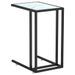 Table d'appoint ordinateur Marbre blanc 50x35x65cm Verre trempé - Photo n°1