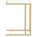 Table d'appoint ordinateur Marbre blanc 50x35x65cm Verre trempé 2 - Photo n°4