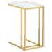 Table d'appoint ordinateur Marbre blanc 50x35x65cm Verre trempé 2 - Photo n°7