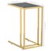 Table d'appoint ordinateur Marbre noir 50x35x65 cm Verre trempé - Photo n°7