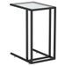 Table d'appoint ordinateur Transparent 50x35x65 cm Verre trempé - Photo n°1