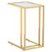 Table d'appoint ordinateur Transparent 50x35x65 cm Verre trempé - Photo n°2