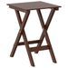 Table d’appoint pliable marron bois de peuplier massif - Photo n°2