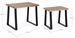 Table d'appoint rectangle en acacia naturel Amaly - Lot de 2 - Photo n°5