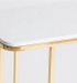 Table d'appoint rectangulaire marbre blanc et métal doré Anato - Photo n°3
