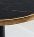 Table d'appoint résine imitation marbre noir et métal doré Nath D 63 cm - Photo n°2