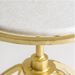 Table d'appoint ronde art déco marbre blanc et métal doré Sacha 2 - Photo n°3