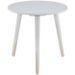 Table d'appoint ronde bois blanc et pieds pin massif Licep - Photo n°1