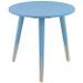 Table d'appoint ronde bois bleu et pieds pin massif Licep - Photo n°1