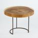 Table d'appoint ronde bois clair et métal noir Zoé H 38 cm - Photo n°1