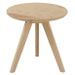 Table d'appoint ronde bois massif clair Praji H 45 cm - Photo n°1