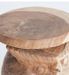Table d'appoint ronde bois tropical massif clair Atisch - Photo n°3