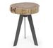 Table d'appoint ronde DENIA - Bois massif d'acacia & pieds acier gris - Photo n°1