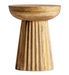 Table d'appoint ronde manguier massif clair Lial D 38 cm - Photo n°1