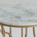 Table d'appoint ronde marbre blanc et métal doré Rench - Photo n°3