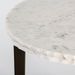 Table d'appoint ronde marbre blanc et métal doré Gena H 56 - Photo n°2