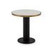 Table d'appoint ronde marbre blanc et métal noir Guaie D 50 cm - Photo n°1