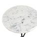 Table d'appoint ronde marbre blanc et pieds métal noir Gena - Photo n°2