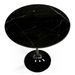 Table d'appoint ronde marbre et fibre de verre noir Ravies - Photo n°2