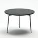 Table d'appoint ronde marbre et métal noir Guaie H 32 cm - Photo n°1