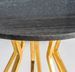 Table d'appoint ronde marbre noir et pieds métal doré Anato - Photo n°3