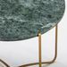 Table d'appoint ronde marbre vert et métal doré Thierry - Photo n°2