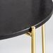Table d'appoint ronde métal doré et plateau marbre noir Keyz - Photo n°3