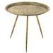 Table d'appoint ronde métal doré Geera H 60 cm - Photo n°1