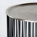 Table d'appoint ronde métal noir et argenté Cirade - Photo n°2