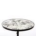 Table d'appoint ronde miroir vieilli et métal noir Roy H 78 cm - Photo n°2