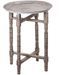Table d'appoint ronde pin massif gris - Photo n°1