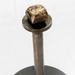 Table d'appoint ronde verre pied métal et marbre noir Siru - Photo n°2