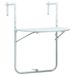 Table de balcon Blanc 60x64x83,5 cm Plastique Aspect de rotin - Photo n°1