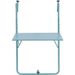 Table de balcon rabattable en Acier - 60 x 78 x 86-101 cm - Bleu - Photo n°2