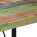 Table de bar 110x55x107 cm bois massif de récupération et fer - Photo n°7