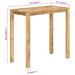 Table de bar 112x55x108 cm Bois de manguier massif - Photo n°8