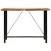 Table de bar 150x70x107 cm bois massif de manguier et fer - Photo n°2