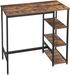 Table de bar 3 étagères industriel bois vintage et acier noir Kaza 109 cm - Photo n°7