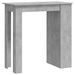 Table de bar à étagère de rangement Gris béton 102x50x103,5 cm - Photo n°2