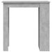 Table de bar à étagère de rangement Gris béton 102x50x103,5 cm - Photo n°5